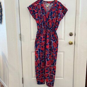 Hilo Hattie Vintage Hawaiian Jumpsuit Women's Size XL (Fits Like Size L)